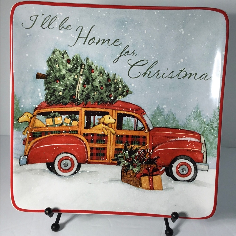 Salad Dessert Plate Susan WInget Certified Home for Christmas 8.5” New!